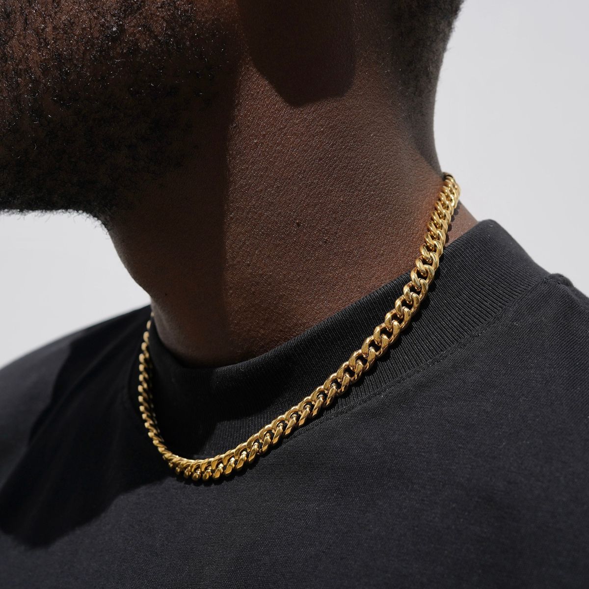 Cuban Link Chain 12Mm - สร้อยคอคิวบาคลาสสิกขนาด 3-11 มม. สำหรับผู้ชายและผู้หญิง สีเงิน ดำ