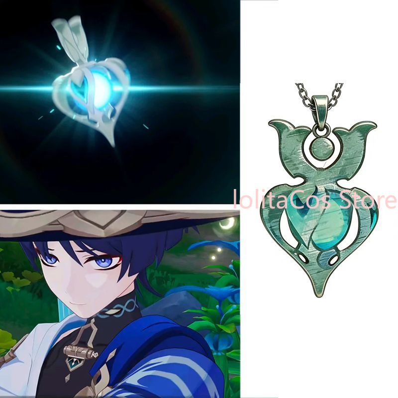 Anime Pendant Necklace - เก็นชิน อิมแพ็ค วันเดอร์เรอร์สร้อยคอโลหะจี้คอสเพลย์อุปกรณ์ประกอบบทบาทแฟชั่นโซ่แขวนของขวัญวันเกิดเครื่องประดับ