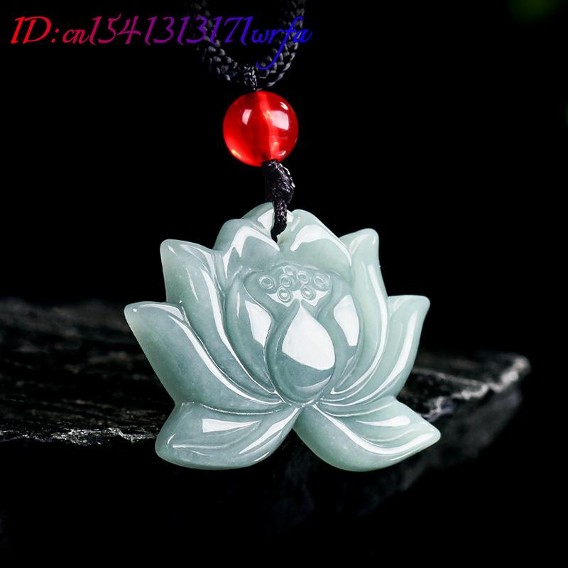 Necklaces - พม่า Jadeite Lotus จี้สร้อยคอสร้อยคอสร้อยคอสร้อยคอสร้อยคอสร้อยคอสร้อยคอสร้อยคอสร้อยคอสร้อยคอสร้อยคอสร้อยคอสร้อยข้อมือหินหรูหรา Designer อุปกรณ์เสริมแฟชั่น