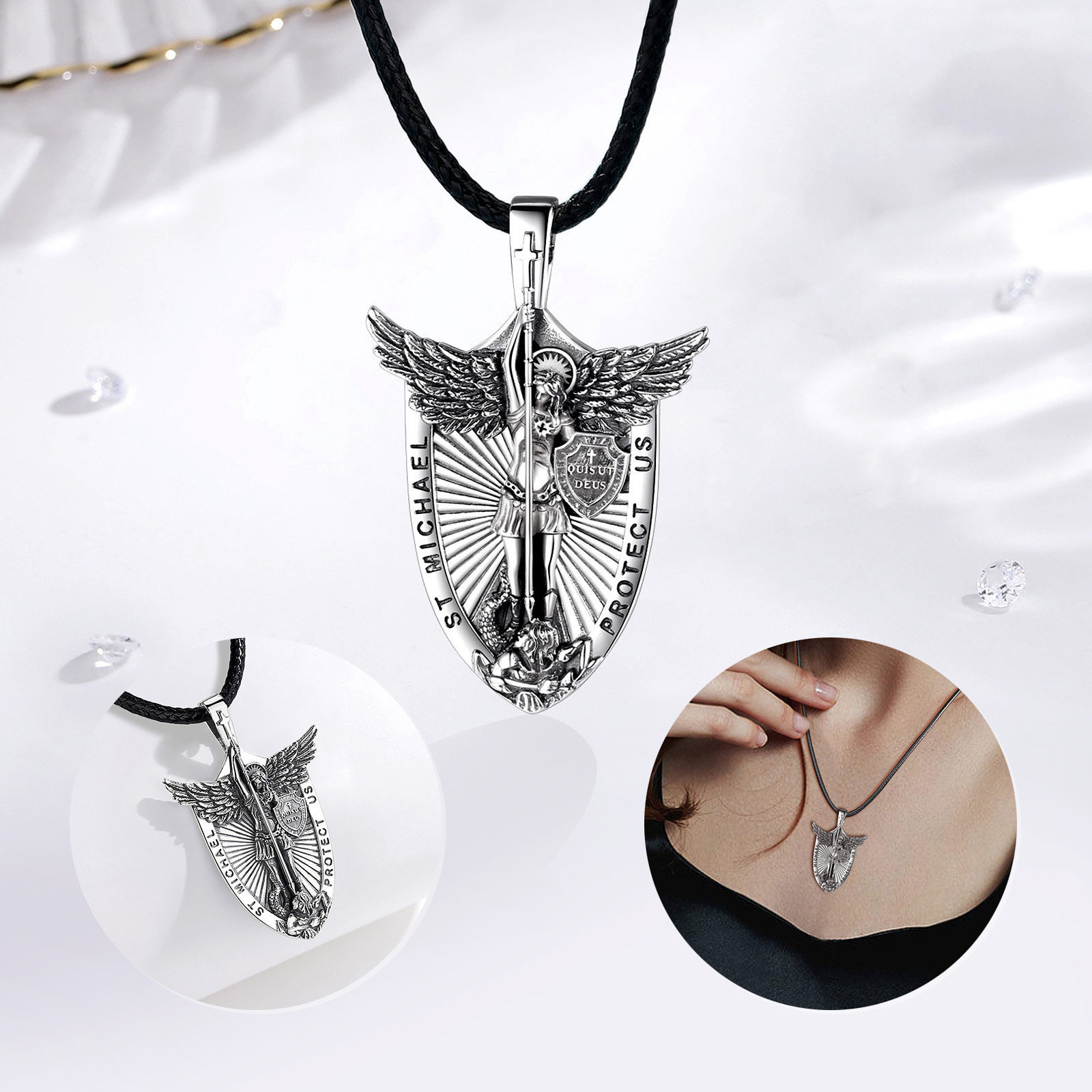 Eudora 925 เงินสเตอร์ลิง St. M - 925 Sterling Silver Chain Necklace Men บทวิจารณ์และราคา