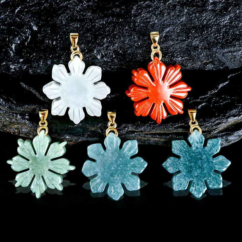 สร้อยคอจี้ดอกทานตะวันหยกพม่าแท - Necklaces บทวิจารณ์และราคา