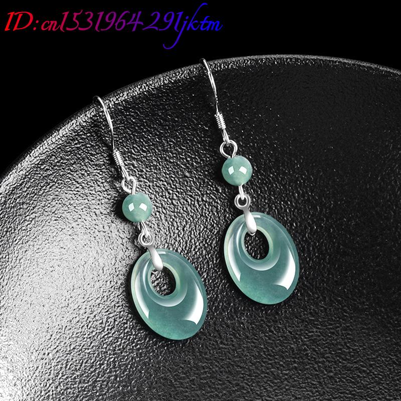 ต่างหูแหวนหยกพม่า เงินแท้ 925  - Earrings บทวิจารณ์และราคา