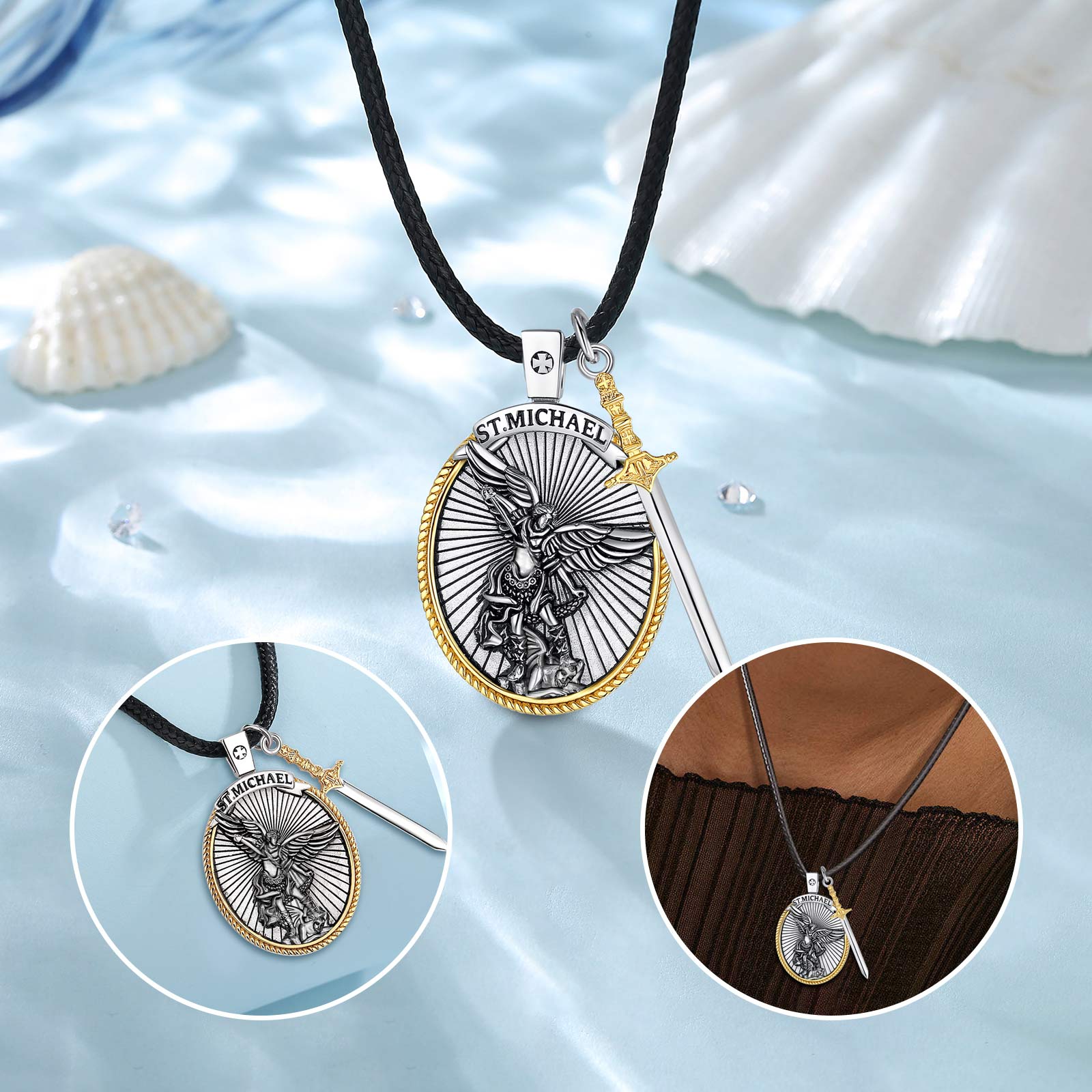 Eudora 925สร้อยคอเทวทูตนักบุญไ - 925 Sterling Silver Chain Necklace Men บทวิจารณ์และราคา