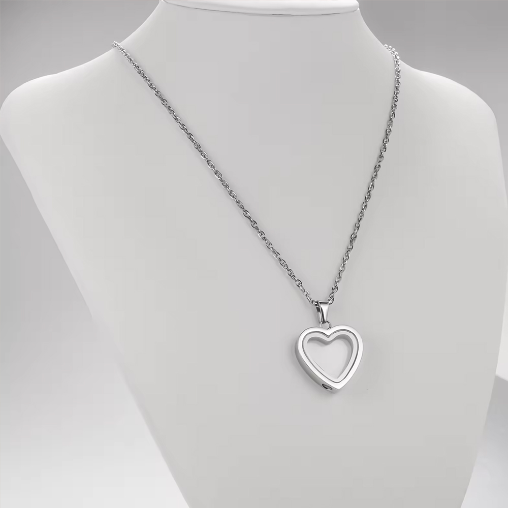 แก้วหัวใจเครื่องประดับสร้อยคอส - Heart Locket Necklace Photo บทวิจารณ์และราคา