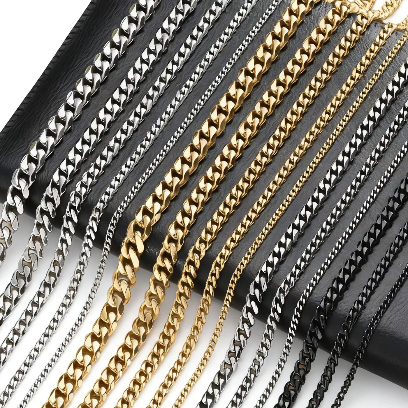 สร้อยคอคิวบาคลาสสิกขนาด 3-11 ม - Cuban Link Chain 12Mm บทวิจารณ์และราคา
