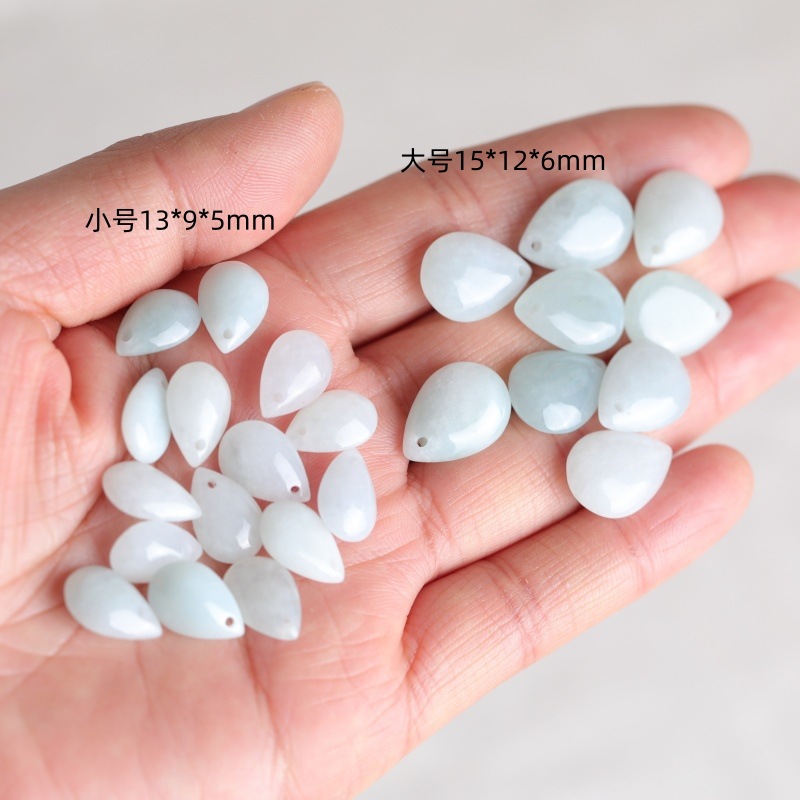5PC หยกธรรมชาติหยดน้ำมรกตลูกปั - Earrings บทวิจารณ์และราคา