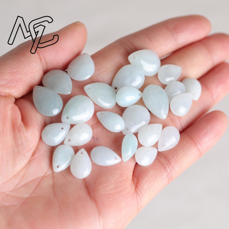 5PC หยกธรรมชาติหยดน้ำมรกตลูกปั - Earrings บทวิจารณ์และราคา