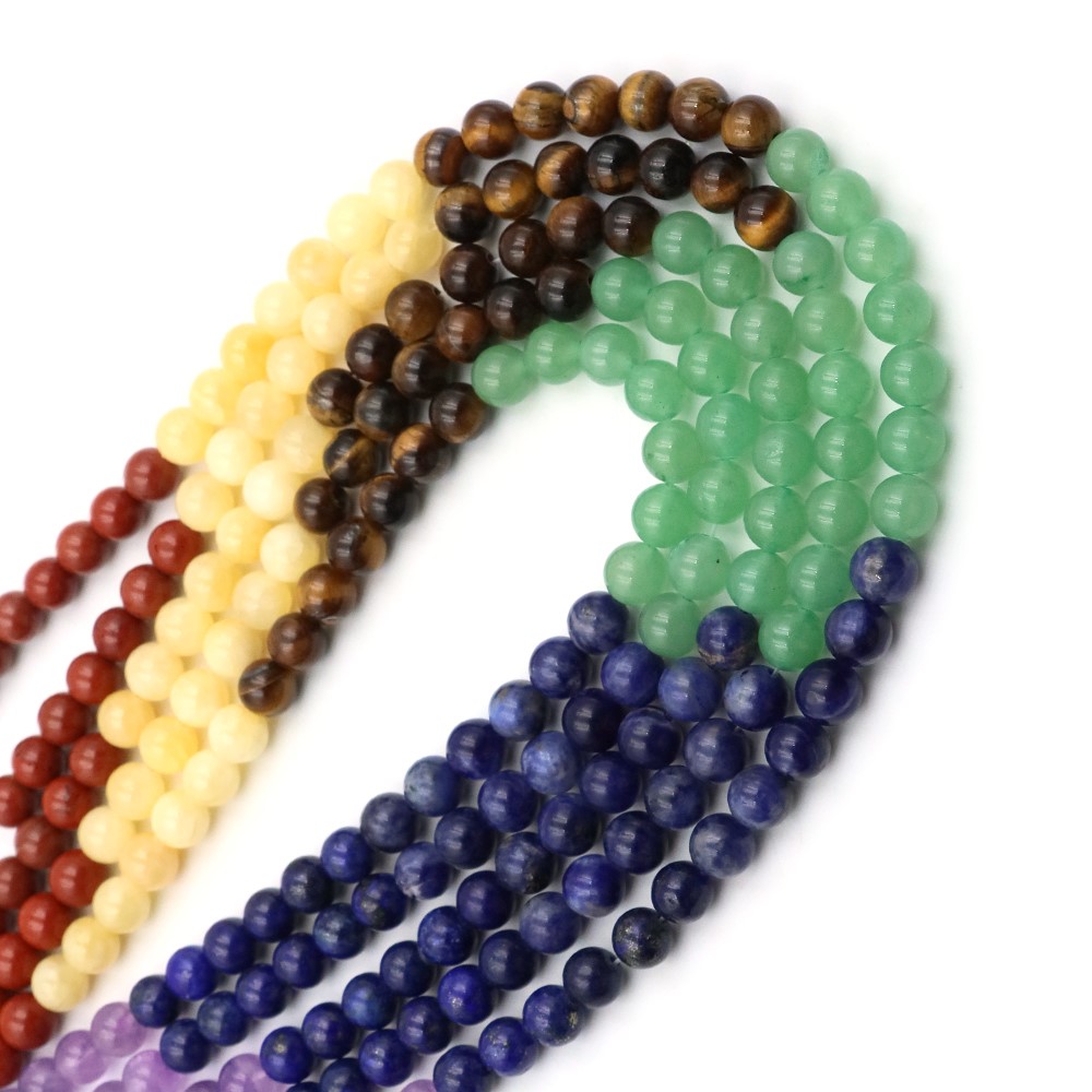 ลูกปัดคริสตัล 7 จักระธรรมชาติ  - Crystal Pendant Necklace Natural Stone บทวิจารณ์และราคา