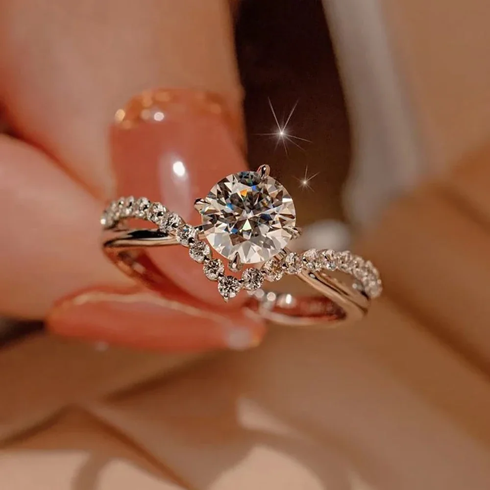 1 กะรัต 6.5 มม. แหวนเพชรโมอิสซ - Moissanite Engagement Ring 1 Carat บทวิจารณ์และราคา