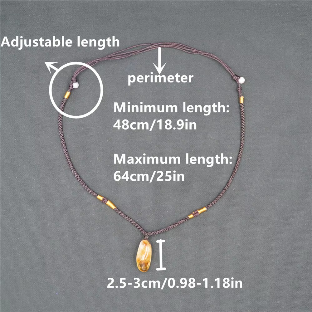 3 ชิ้น จี้คริสตัลซิทรินธรรมชาต - Crystal Pendant Necklace Natural Stone บทวิจารณ์และราคา