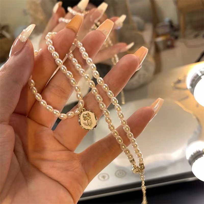 Vintage Vintage เลียนแบบไข่มุก - Pearl Choker Necklace Vintage บทวิจารณ์และราคา