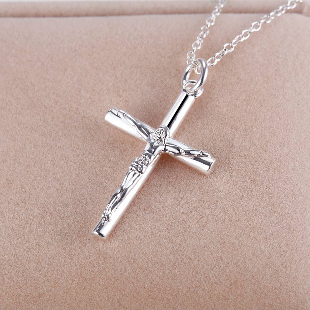 สร้อยคอเงินแท้ 925 ลายกางเขน ส - 925 Sterling Silver Chain Necklace Men บทวิจารณ์และราคา