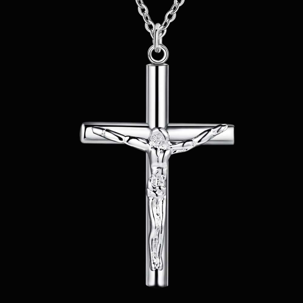สร้อยคอเงินแท้ 925 ลายกางเขน ส - 925 Sterling Silver Chain Necklace Men บทวิจารณ์และราคา