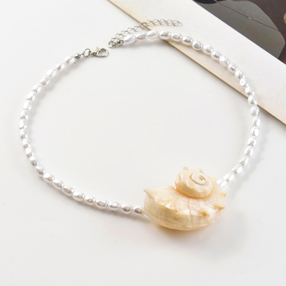 สร้อยคอจี้เปลือกหอยธรรมชาติสไต - Pearl Choker Necklace Vintage บทวิจารณ์และราคา
