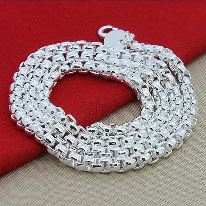 สร้อยคอเงินแท้ 925 ขนาด 45-60  - 925 Sterling Silver Chain Necklace Men บทวิจารณ์และราคา