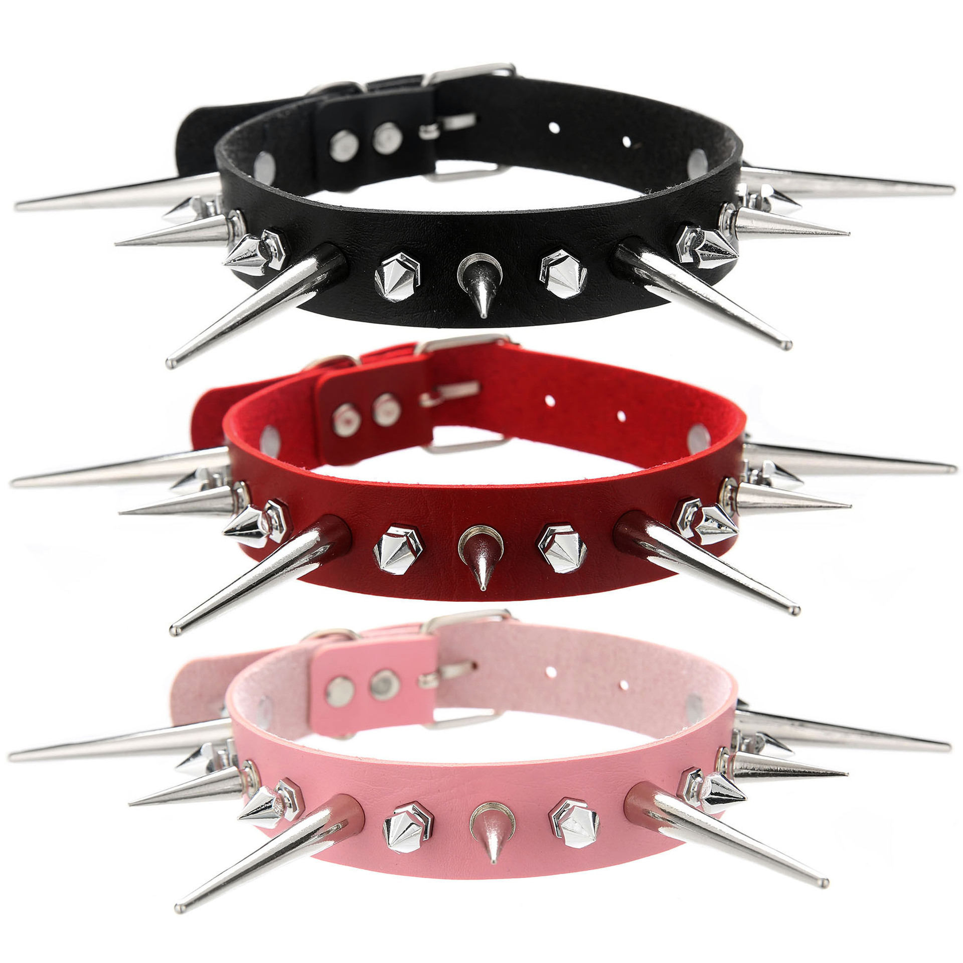 Goth Long Spike Choker Punkหนั - Goth Punk Spike Choker บทวิจารณ์และราคา