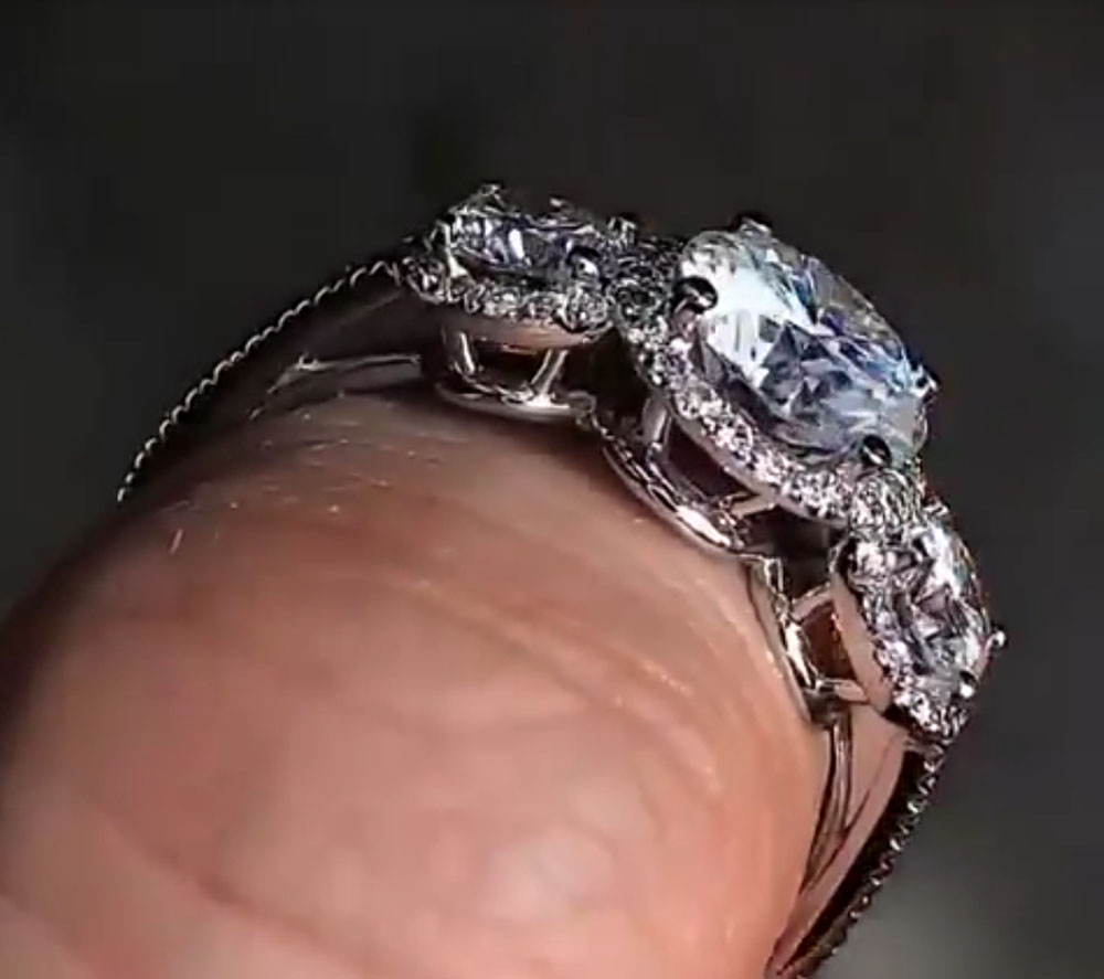 แหวนแต่งงาน แหวนหมั้น แหวนครบร - Moissanite Engagement Ring 1 Carat บทวิจารณ์และราคา
