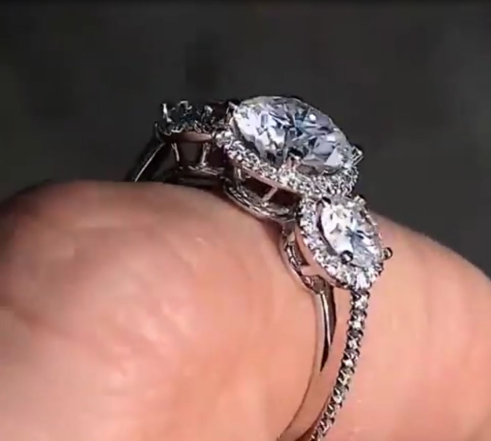แหวนแต่งงาน แหวนหมั้น แหวนครบร - Moissanite Engagement Ring 1 Carat บทวิจารณ์และราคา